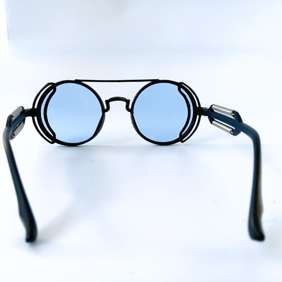 Brand New Vintage Black Steampunk Round Sunglasses: Embrace Unique Style! - Picture 2 of 6